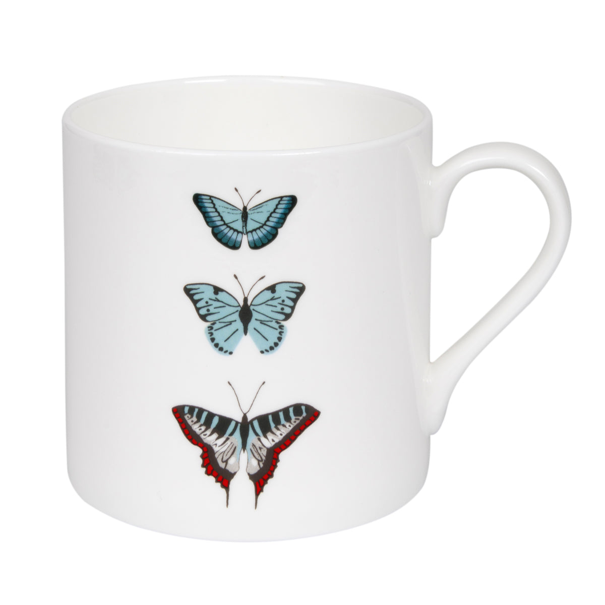 Sophie Allport fine bone china Butterflies Solo Mug feature three butterflies