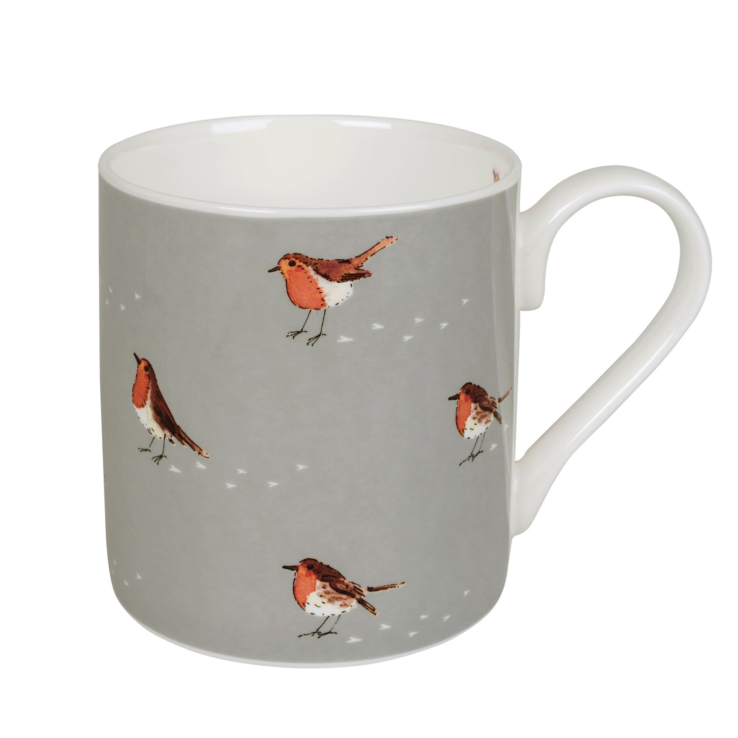 Robin & Mistletoe Coloured Mug