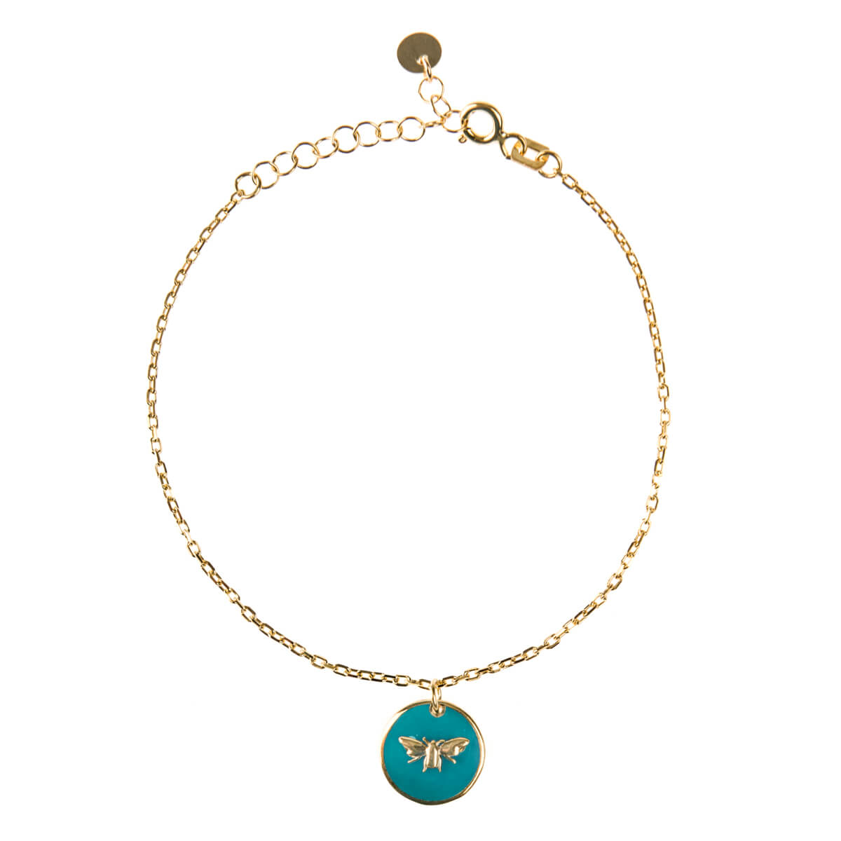 Bees Gold Plated Enamel Bracelet