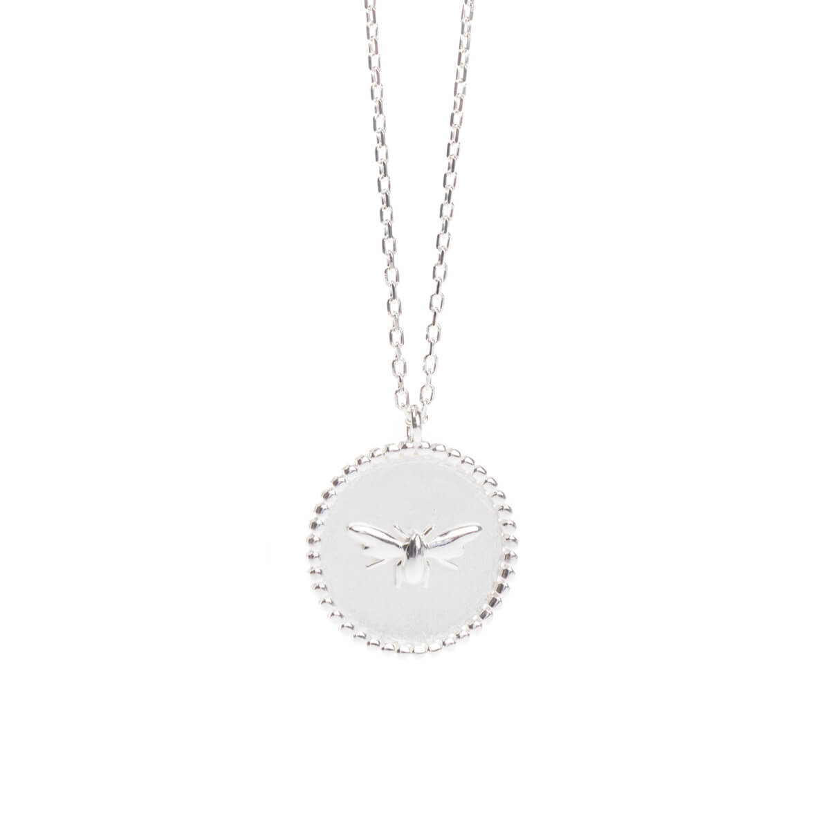 Bees Sterling Silver Pendant Necklace