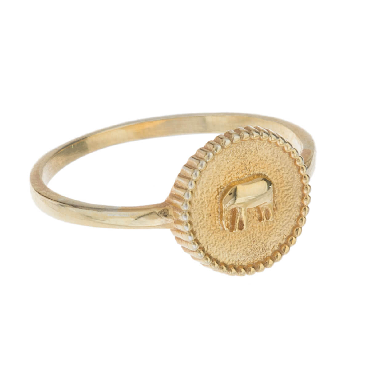 Elephant Gold Plated Ring