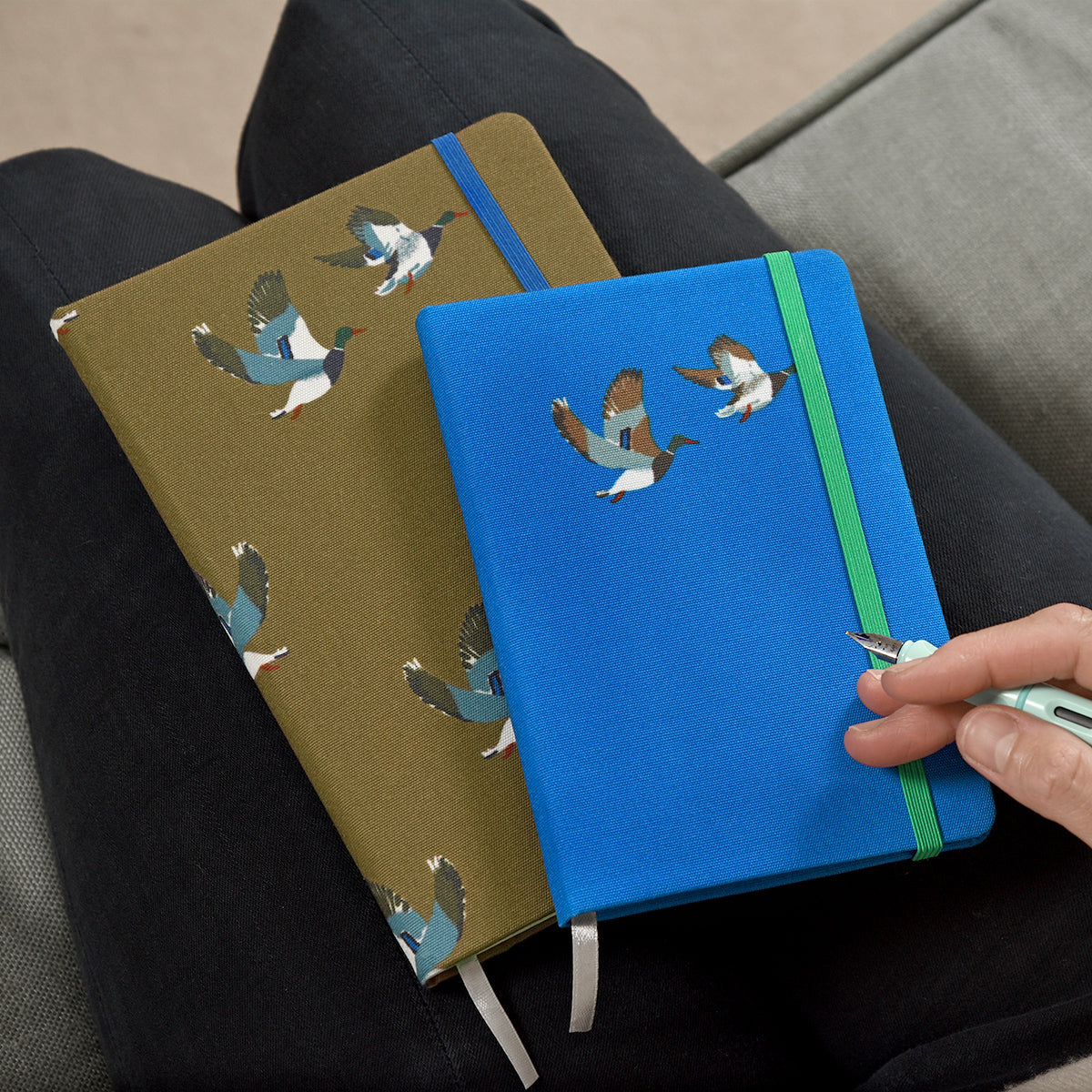 Ducks Small Fabric Notebook