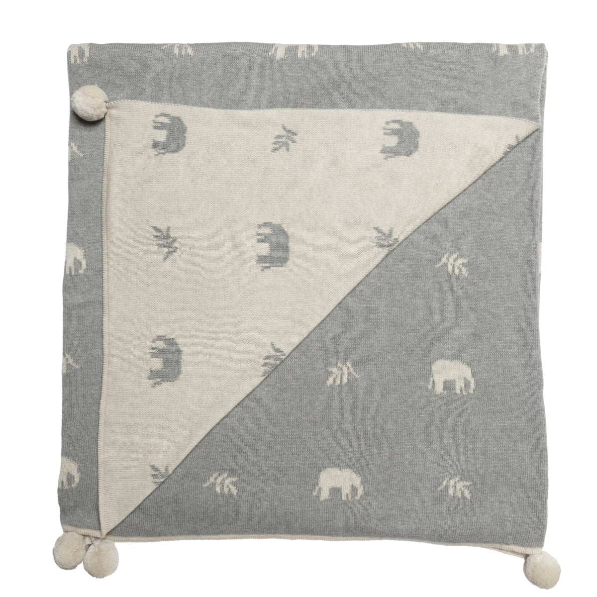 Elephant Knitted Throw