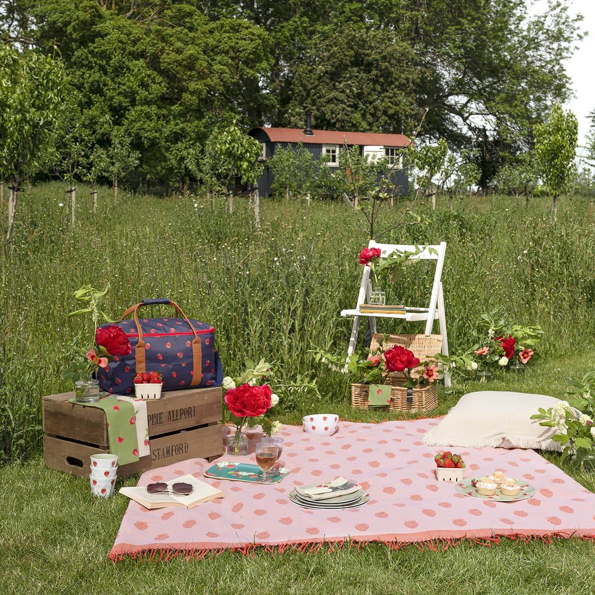 Strawberries Picnic Bag