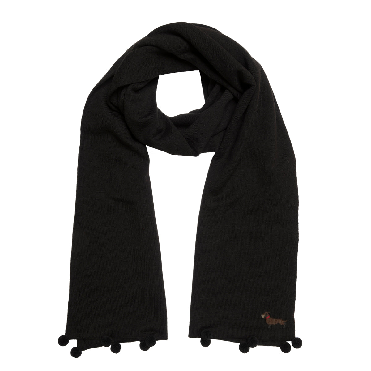 Dachshund Knitted Scarf by Sophie Allport