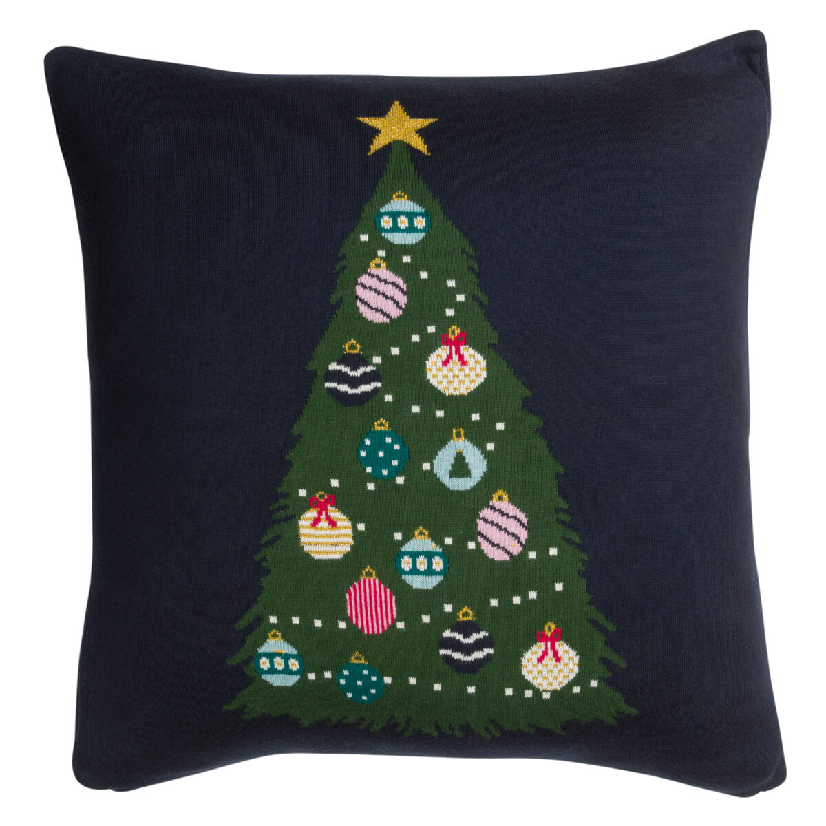 Christmas Tree Knitted Cushion