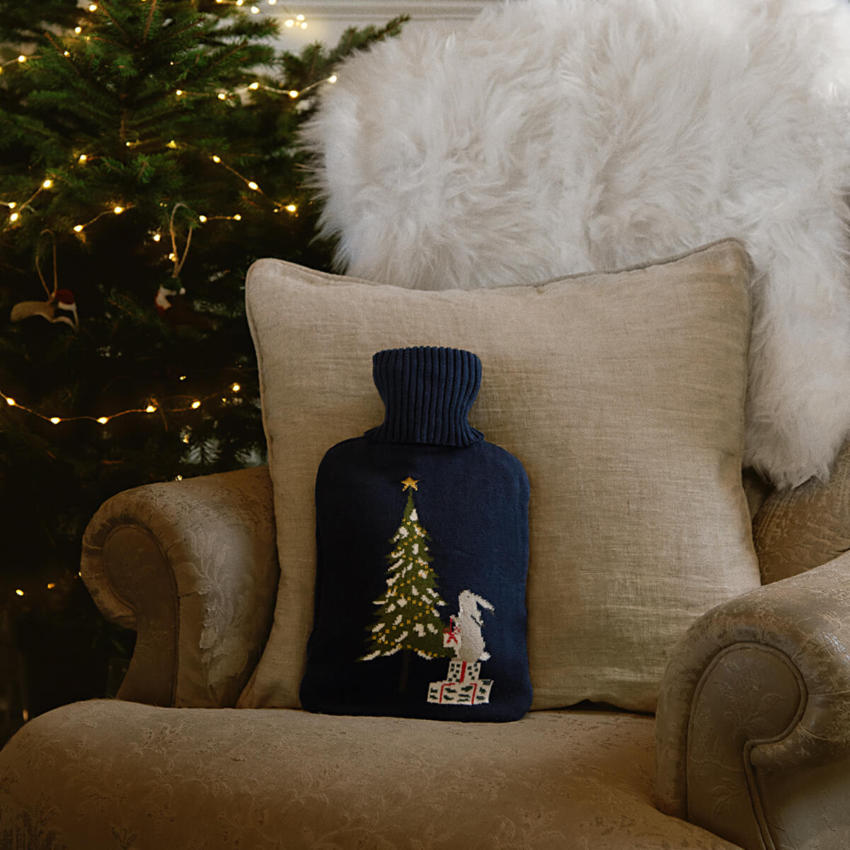 Festive Forest Hot Water Bottle by Sophie Allport