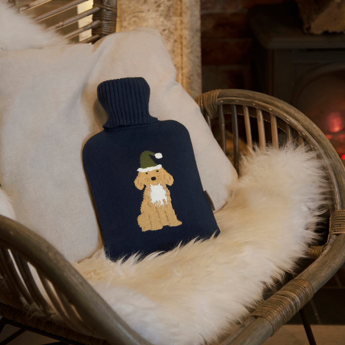 Christmas Dogs Hot Water Bottle by Sophie Allport