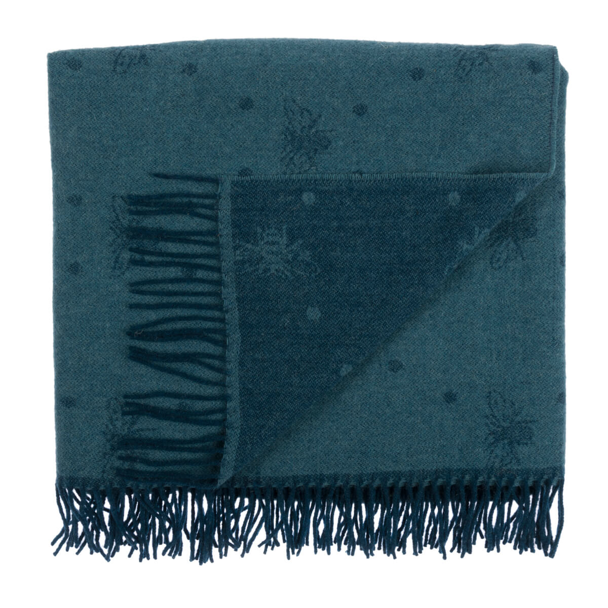 Bees Wool Knitted Throw by Sophie Allport