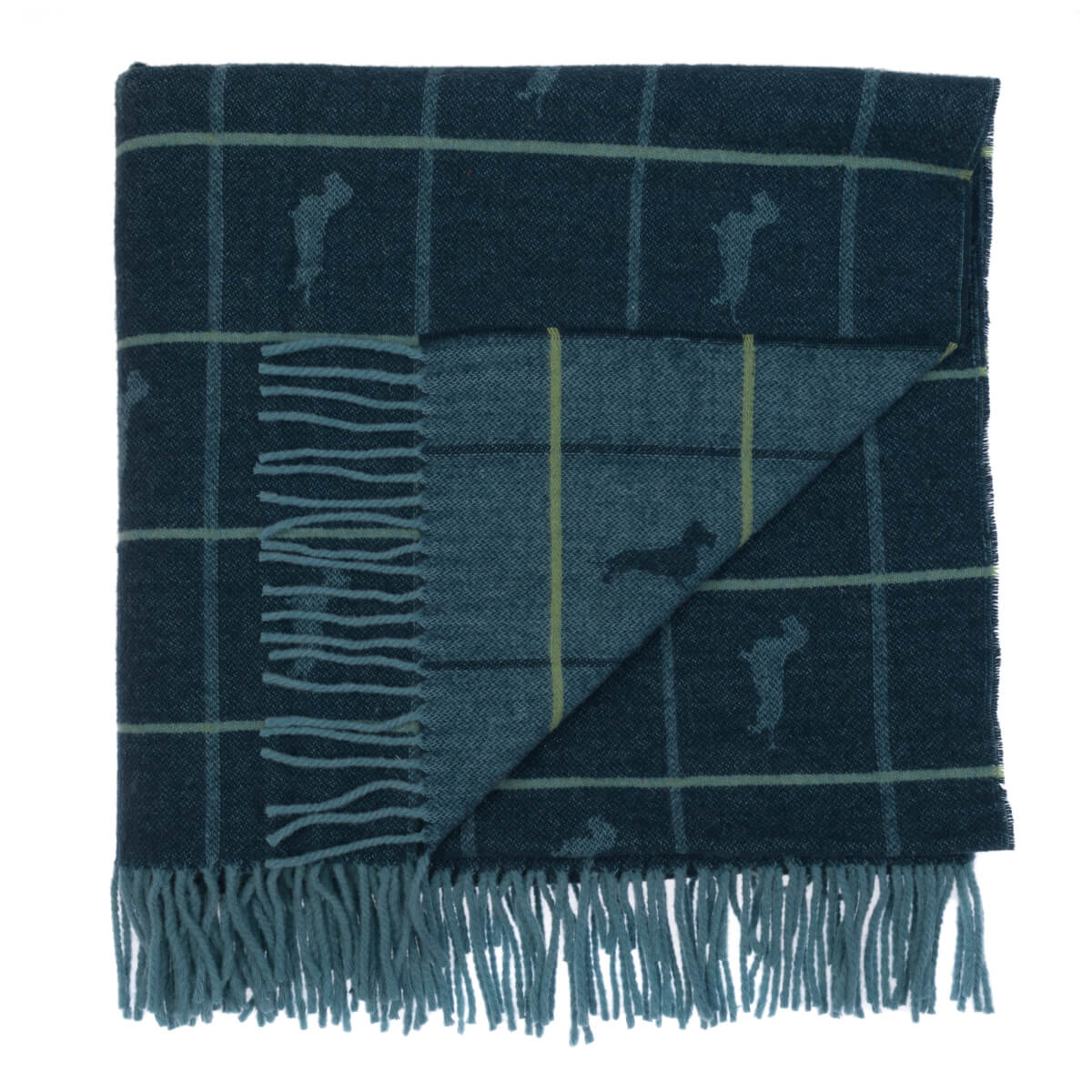 Dachshund Wool Knitted Throw by Sophie Allport