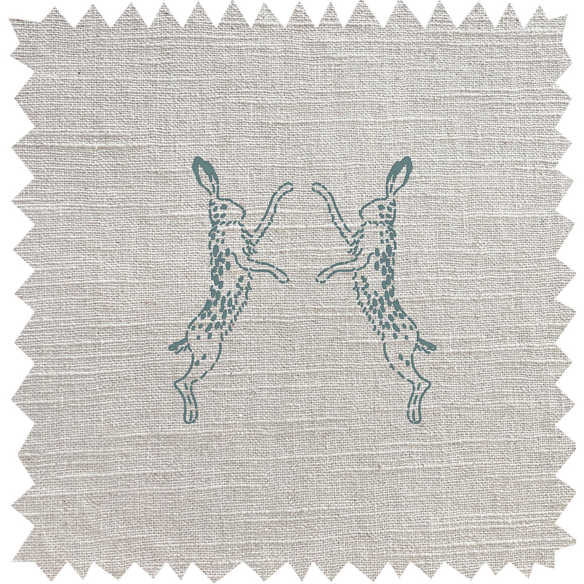 Hare Duck Egg Linen Blend Fabric Sample