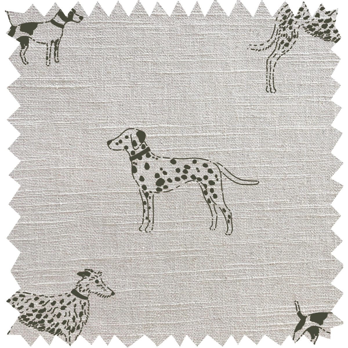 Fetch Charcoal Grey Linen Blend Fabric By The Metre