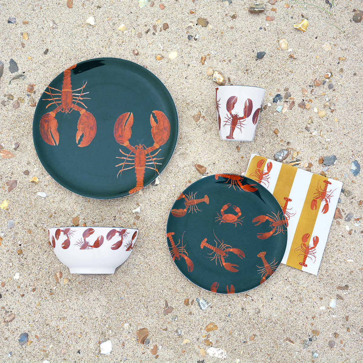 Lobster Melamine Side Plate by Sophie Allport