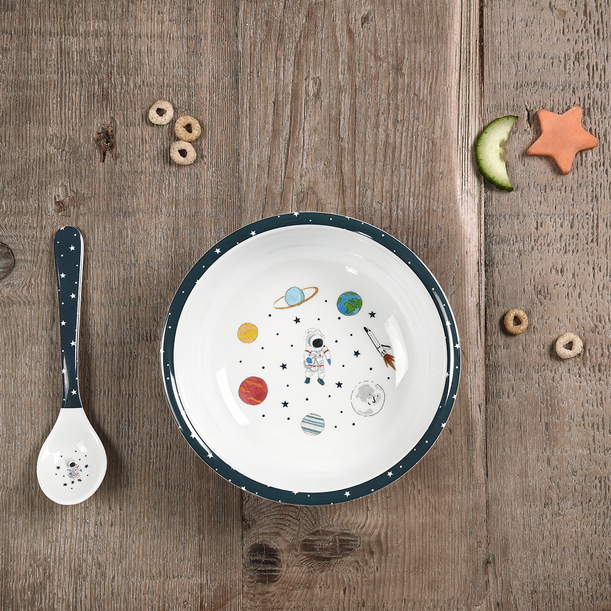Space Childrens Melamine Baby Bowl