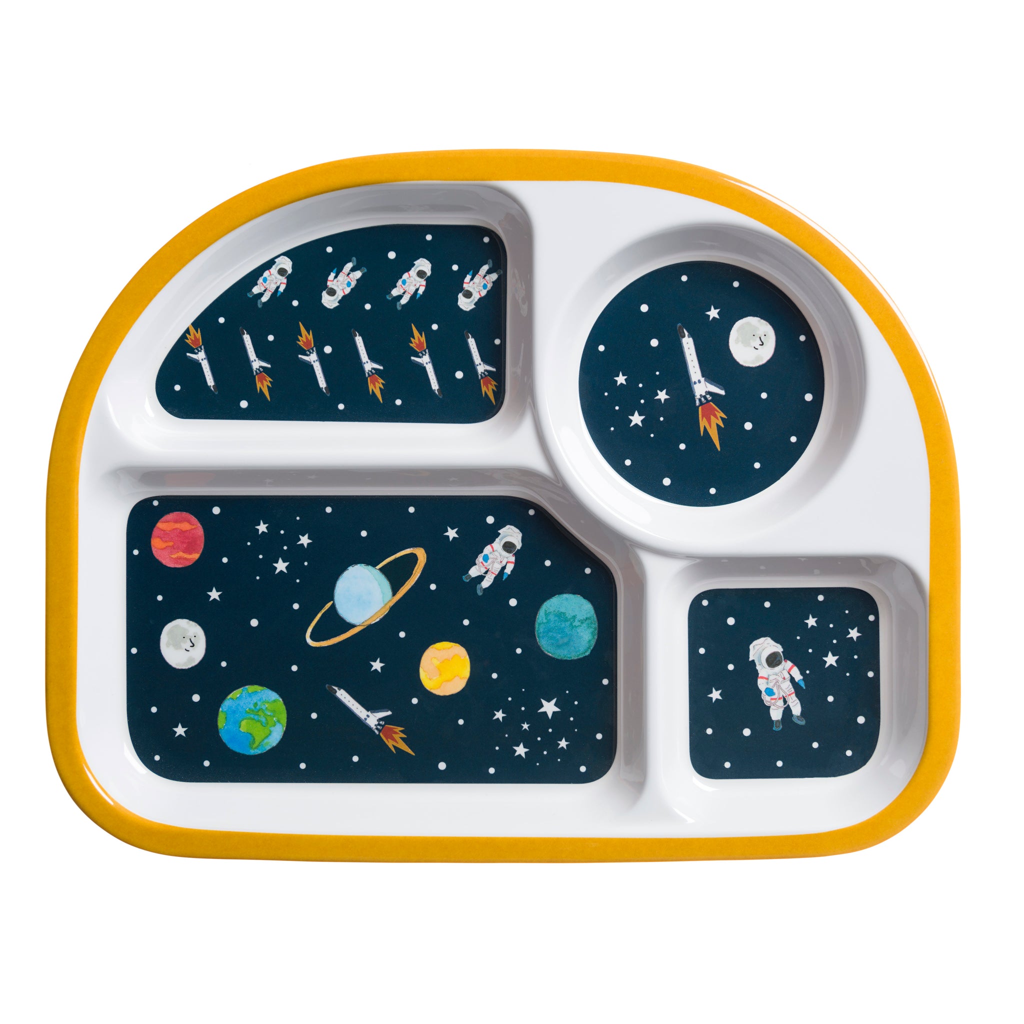 Space Childrens Melamine Divider Plate