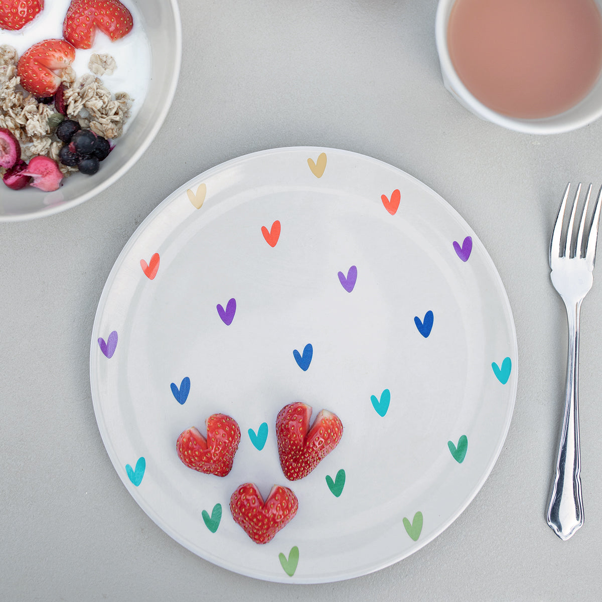 Hearts Melamine Side Plate by Sophie Allport