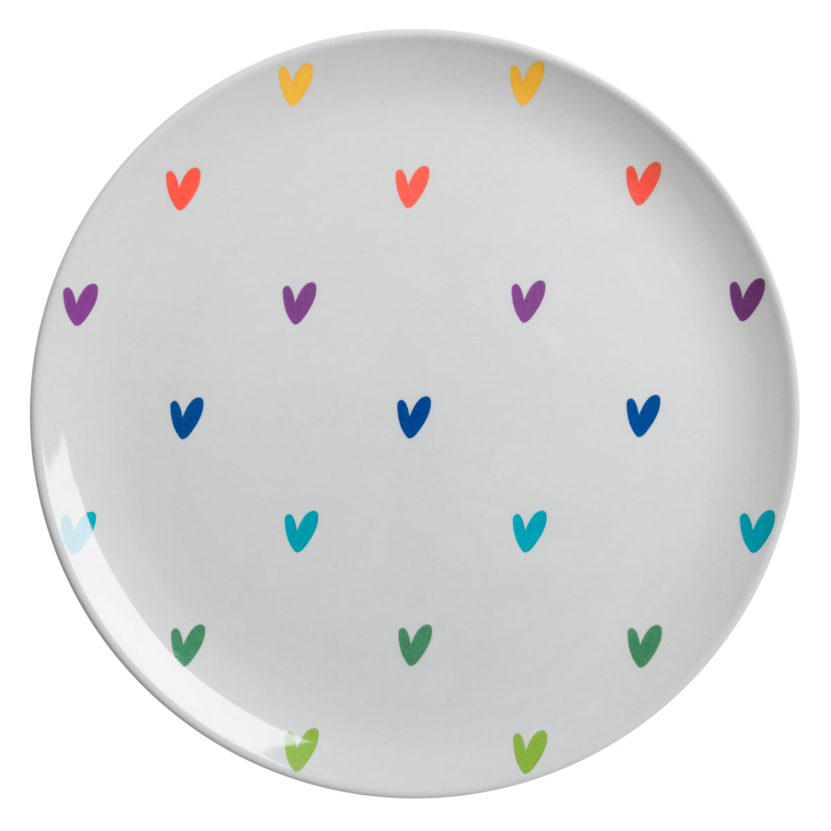 Hearts Melamine Dinner Plate by Sophie Allport