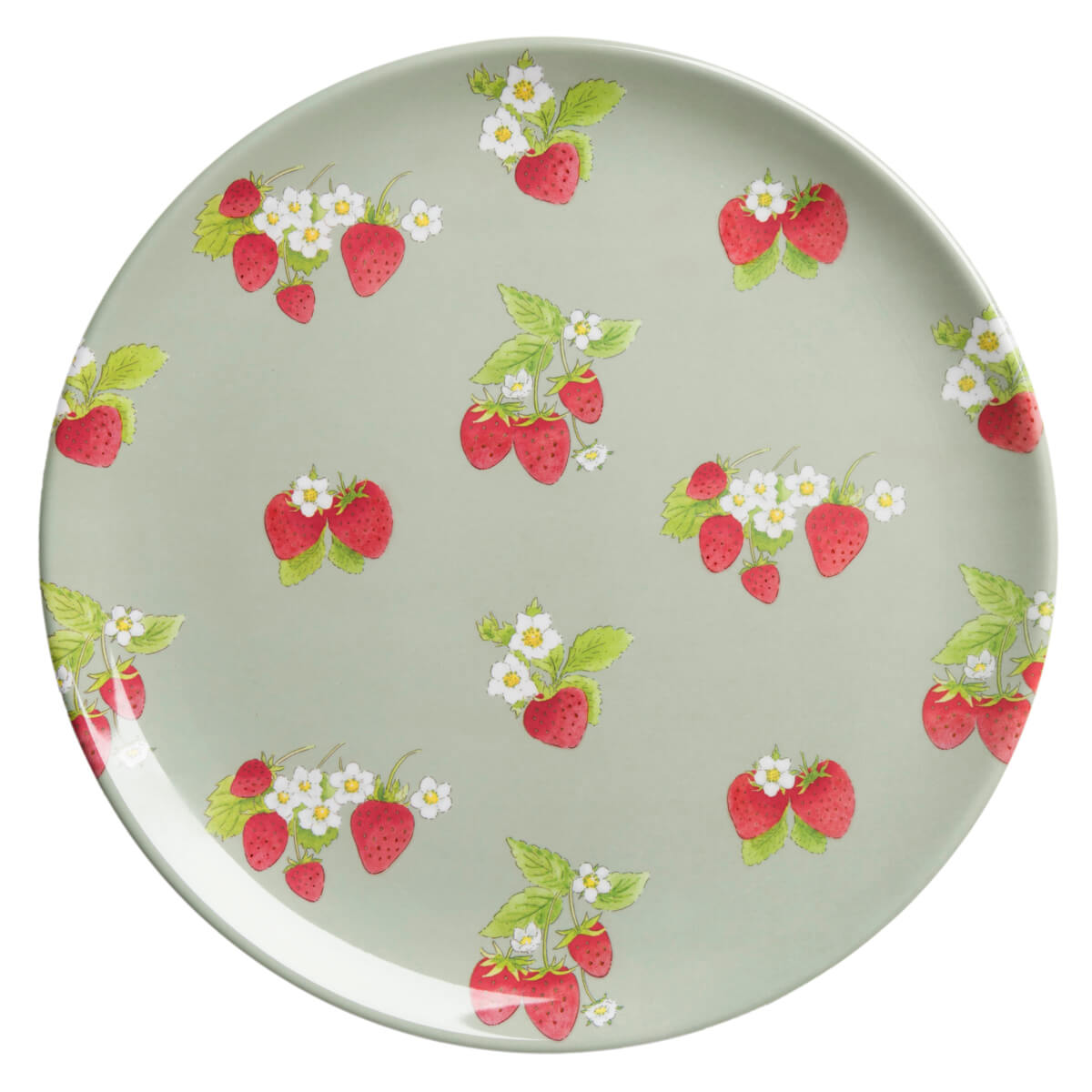 Strawberries Melamine Dinner Plate by Sophie Allport