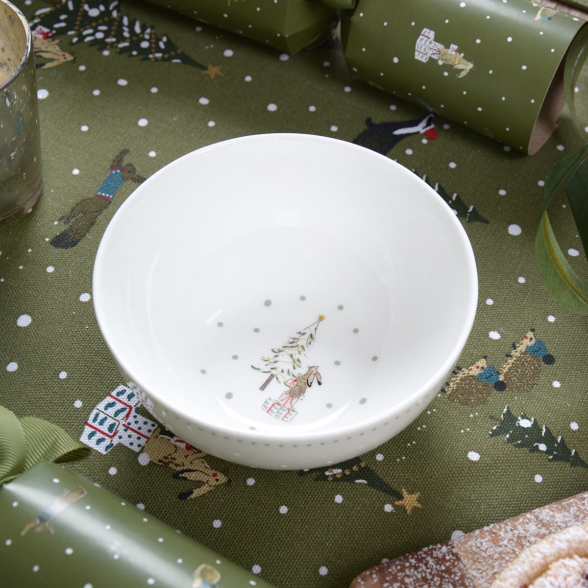 Festive Forest Nibbles Bowl by Sophie Allport