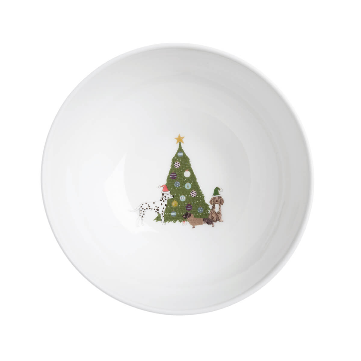 Christmas Dogs Nibbles Bowl by Sophie Allport