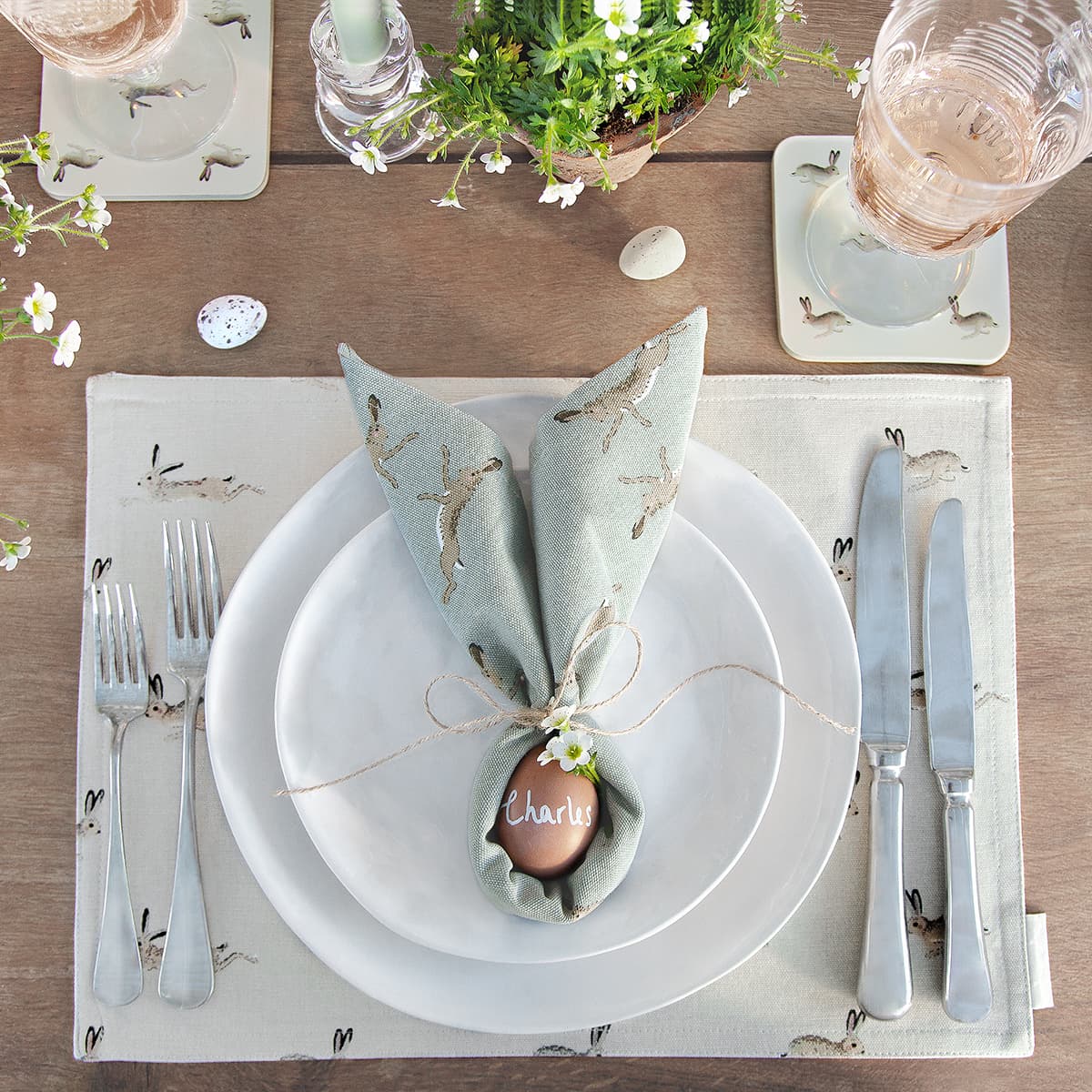 Hare Fabric Placemat