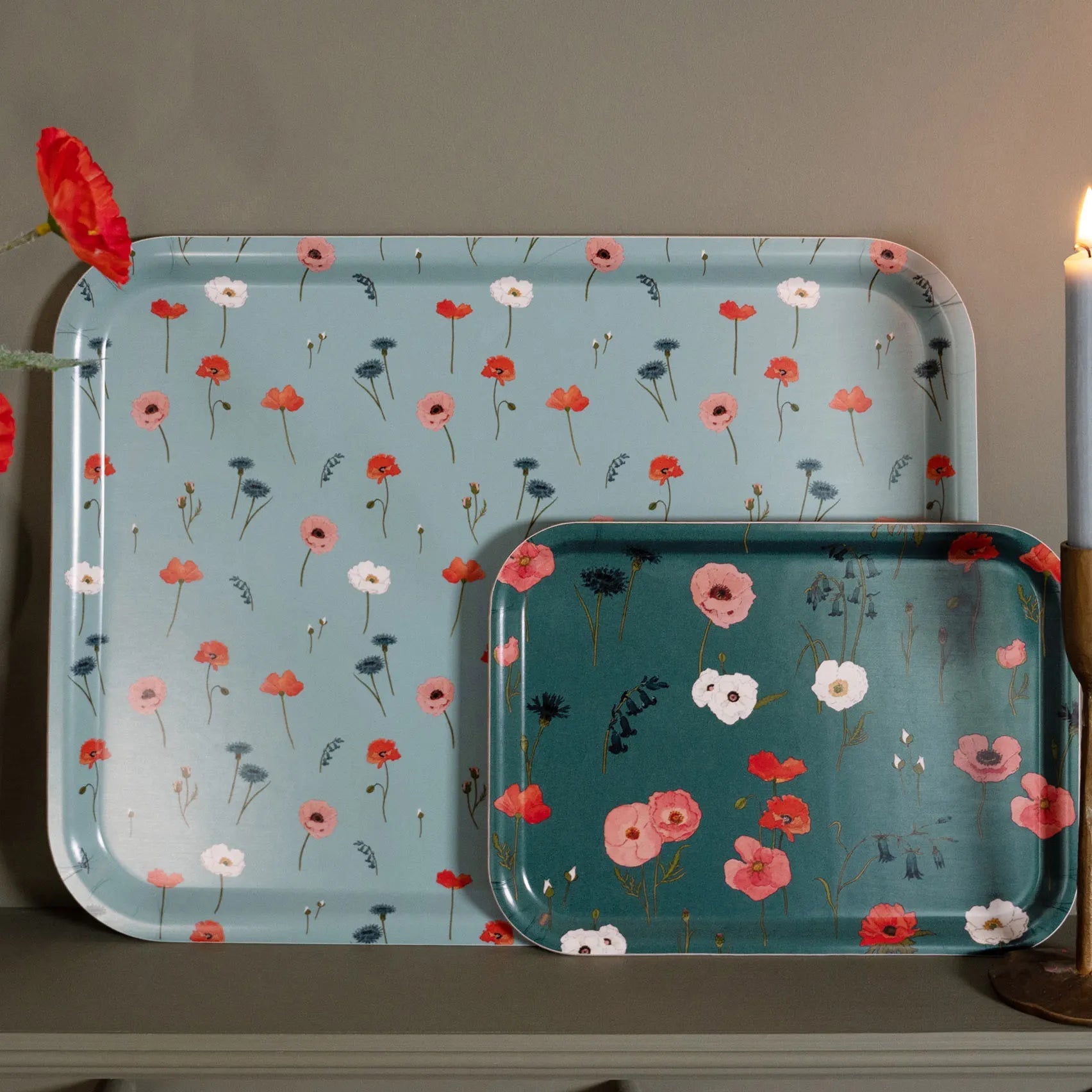 Poppy Meadow Serving Tray - Large