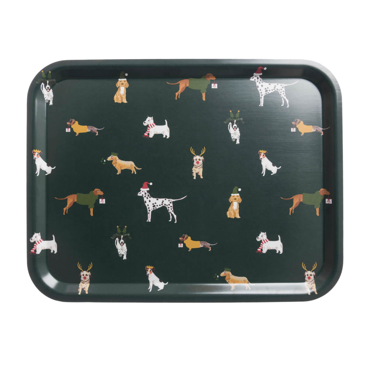 Christmas Dogs Printed Tray Large