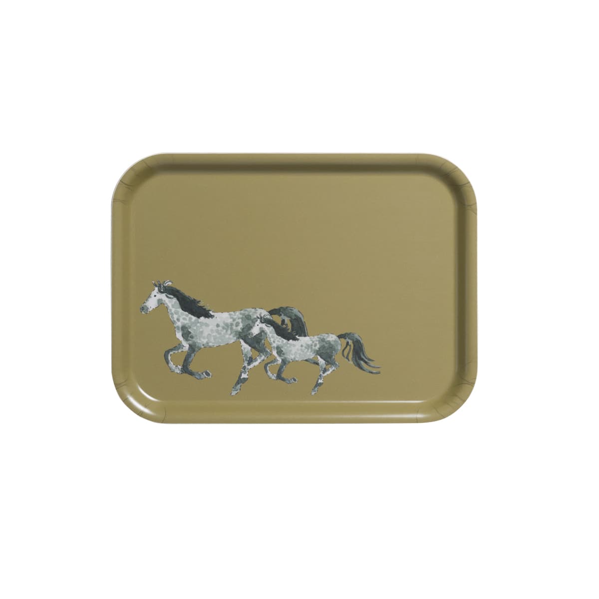 Grey Horse Printed Tray