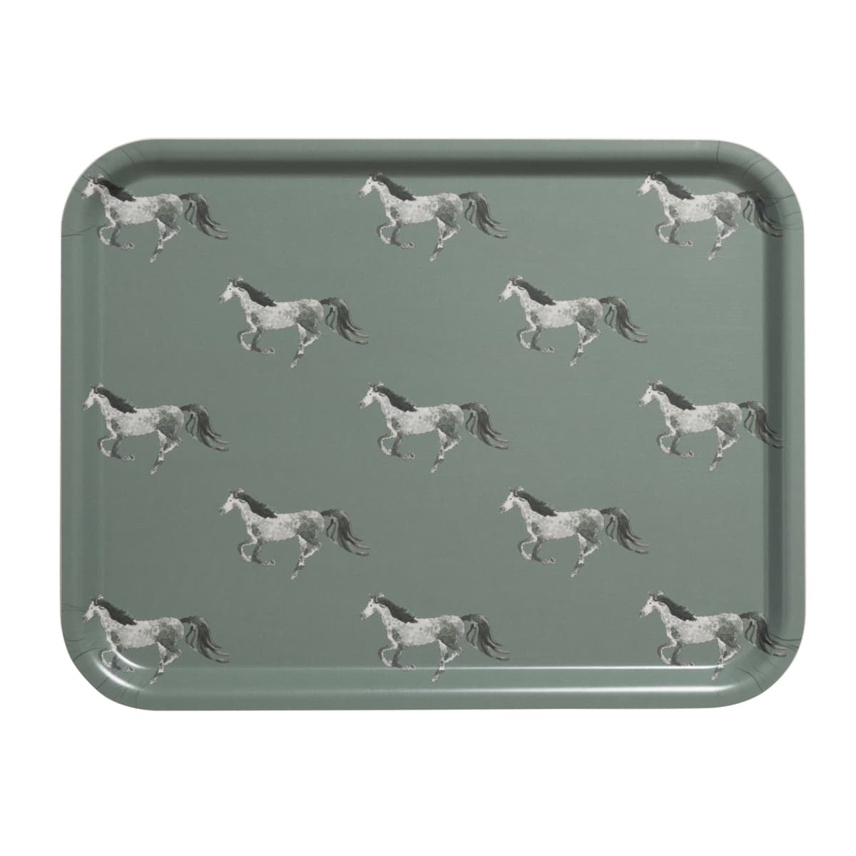Grey Horse Printed Tray
