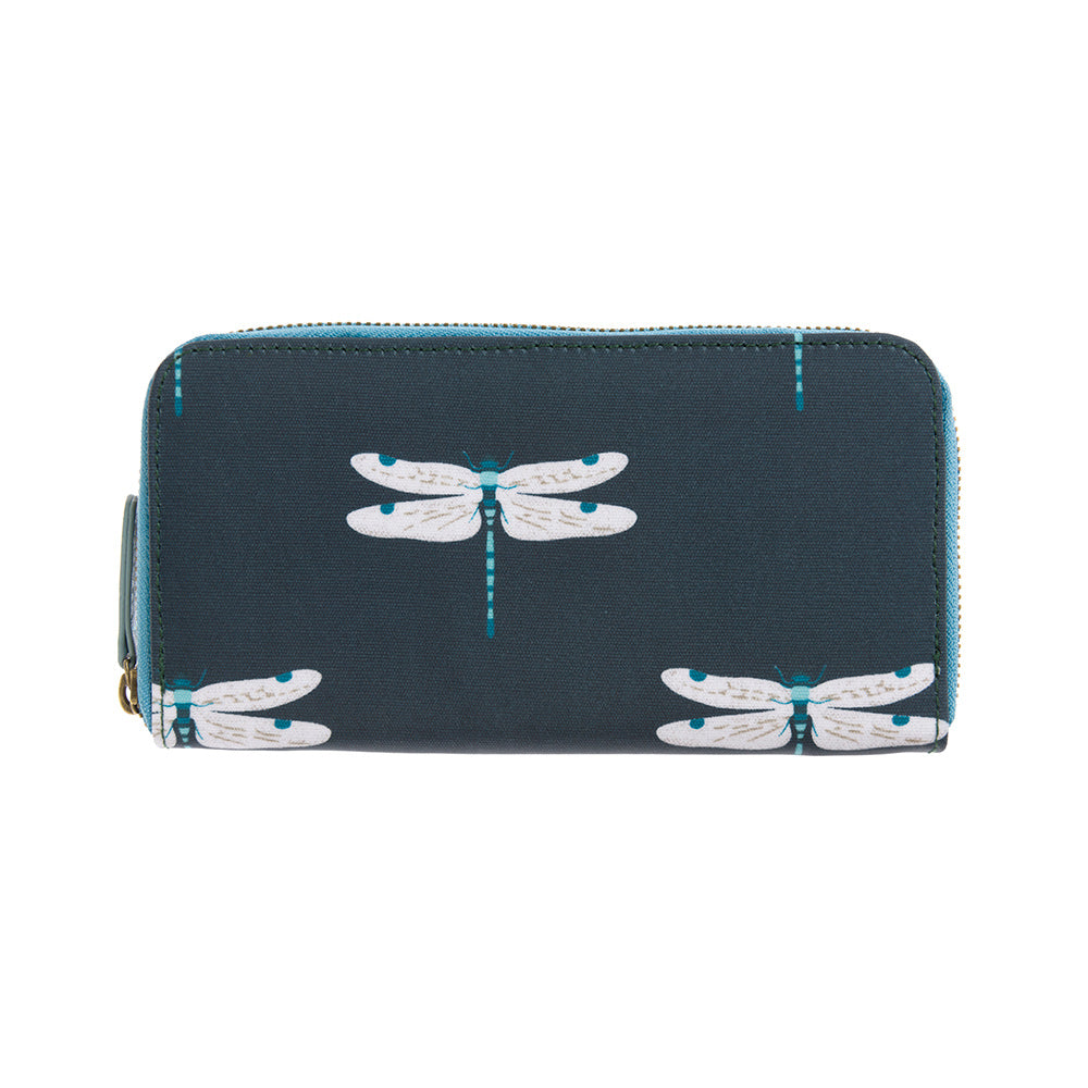Dragonfly Oilcloth Zipped Wallet Purse