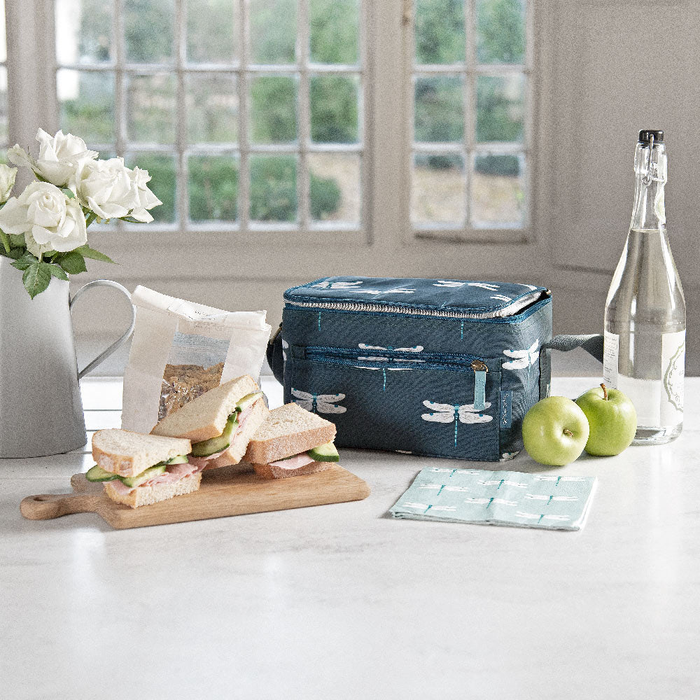 Dragonfly Oilcloth Lunch Bag