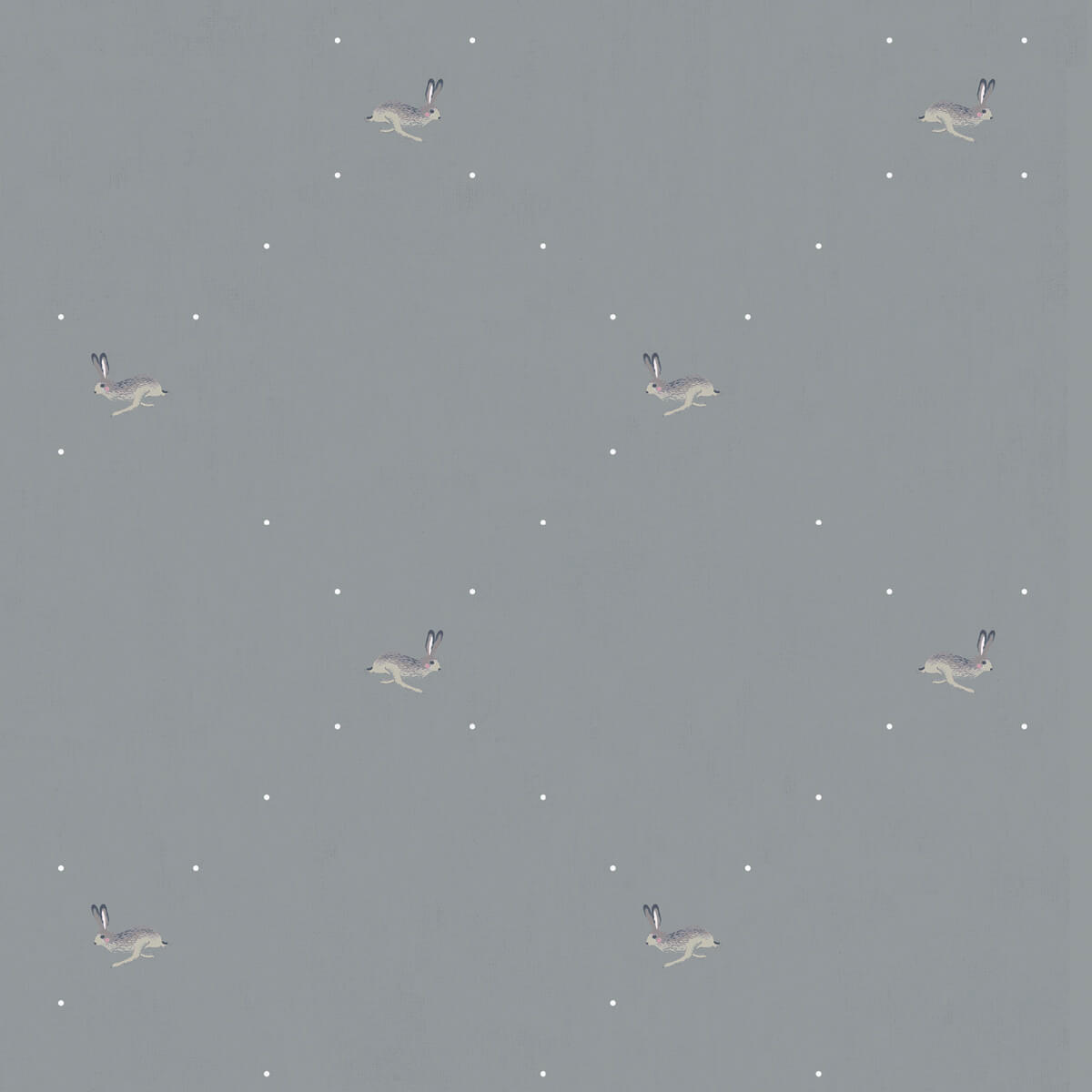 Hare Teal Blue Made to Measure Roman Blind by Sophie Allport
