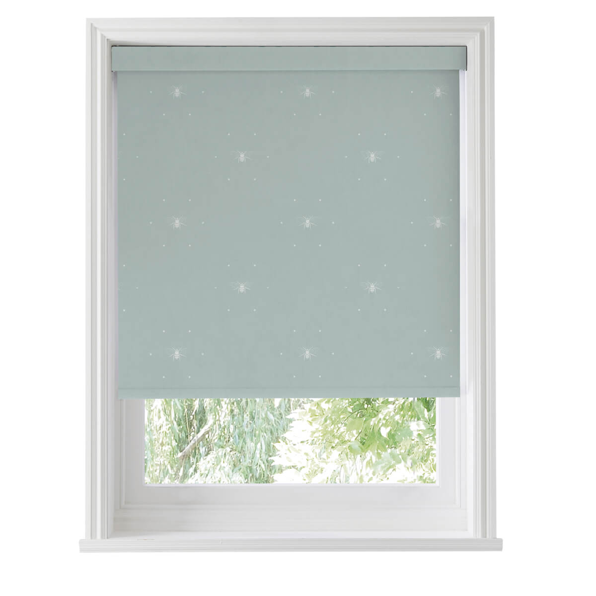Bees Duck Egg Made to Measure Roller Blind