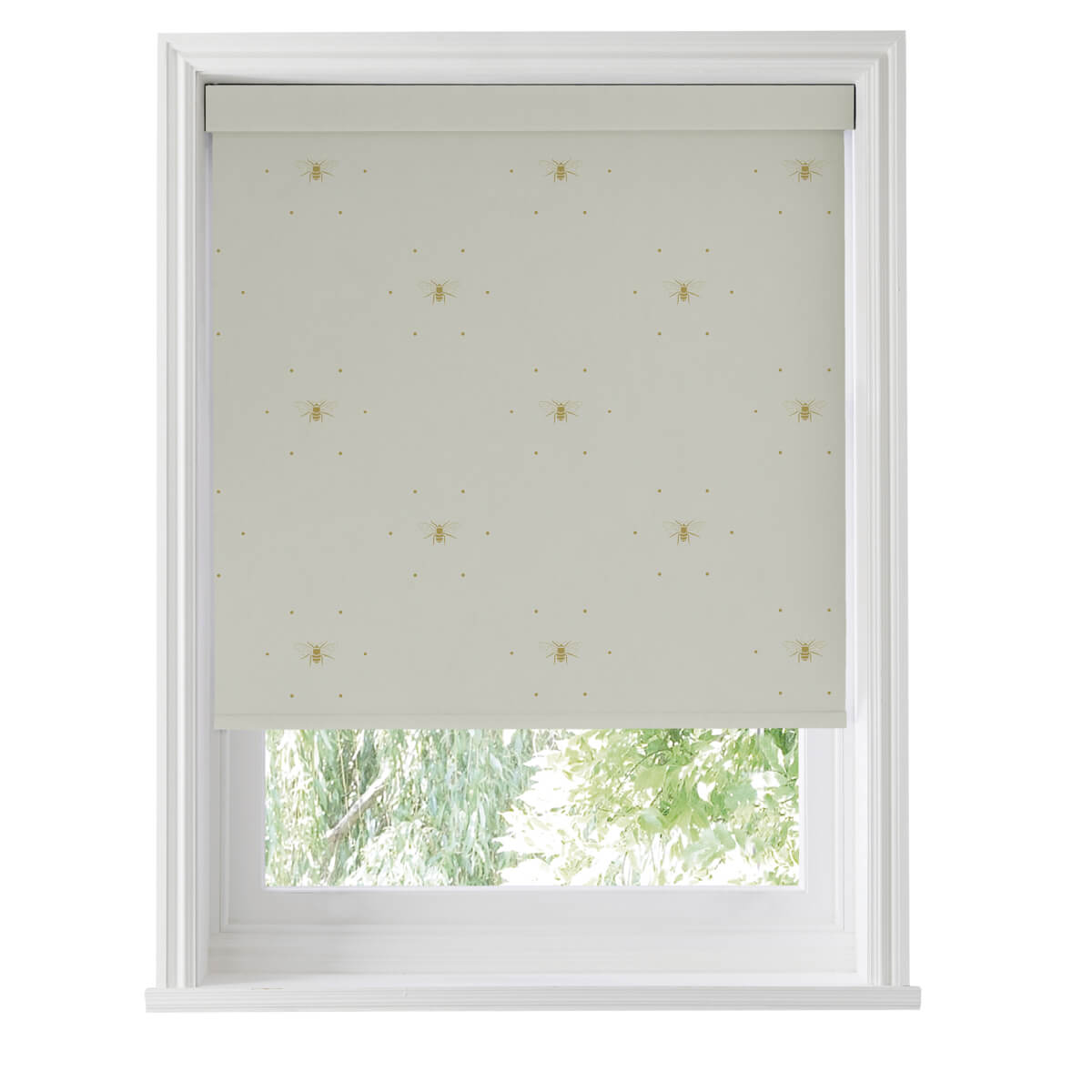Bees Ochre Made to Measure Roller Blind