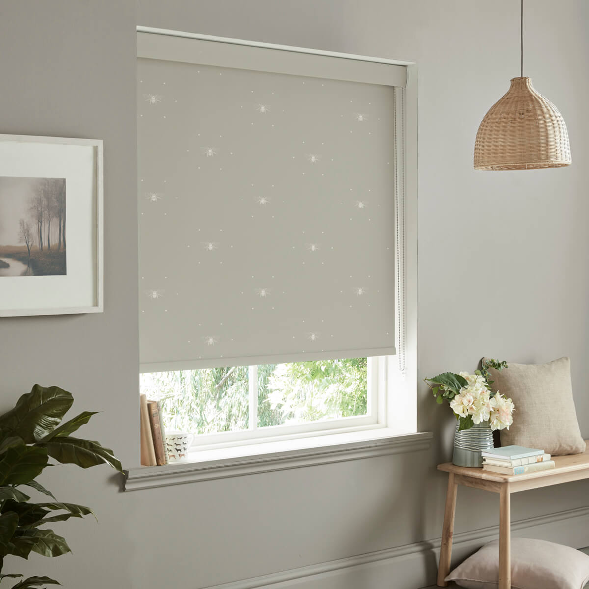 Bees Sand Roller Blind Sample