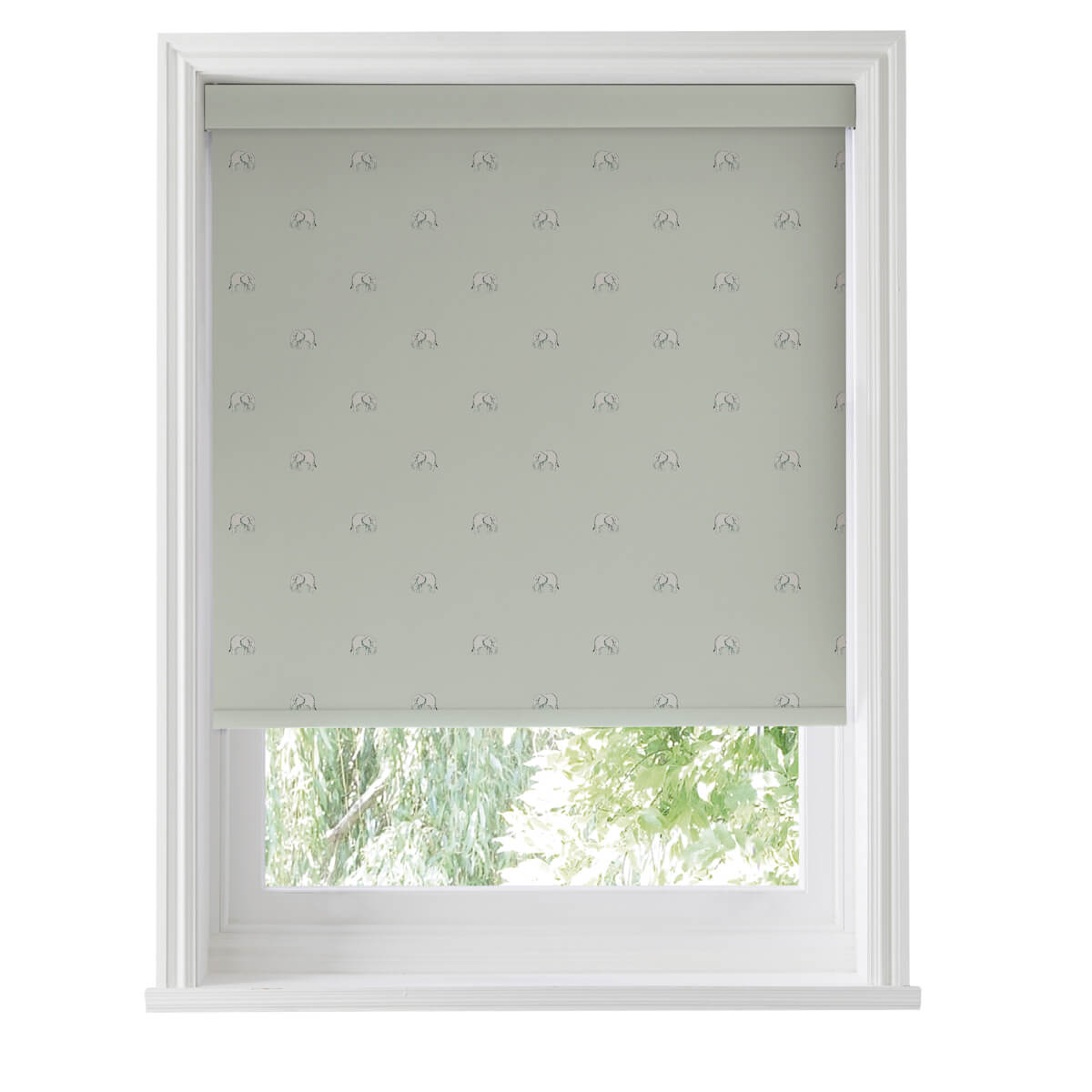 Elephant Green Grey Made to Measure Roller Blind