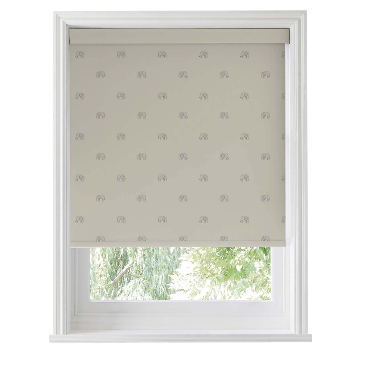 Elephant Linen Roller Blind Sample