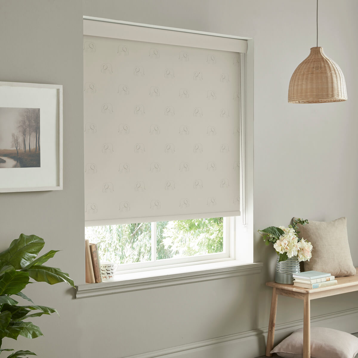 Elephant Natural Made to Measure Roller Blind