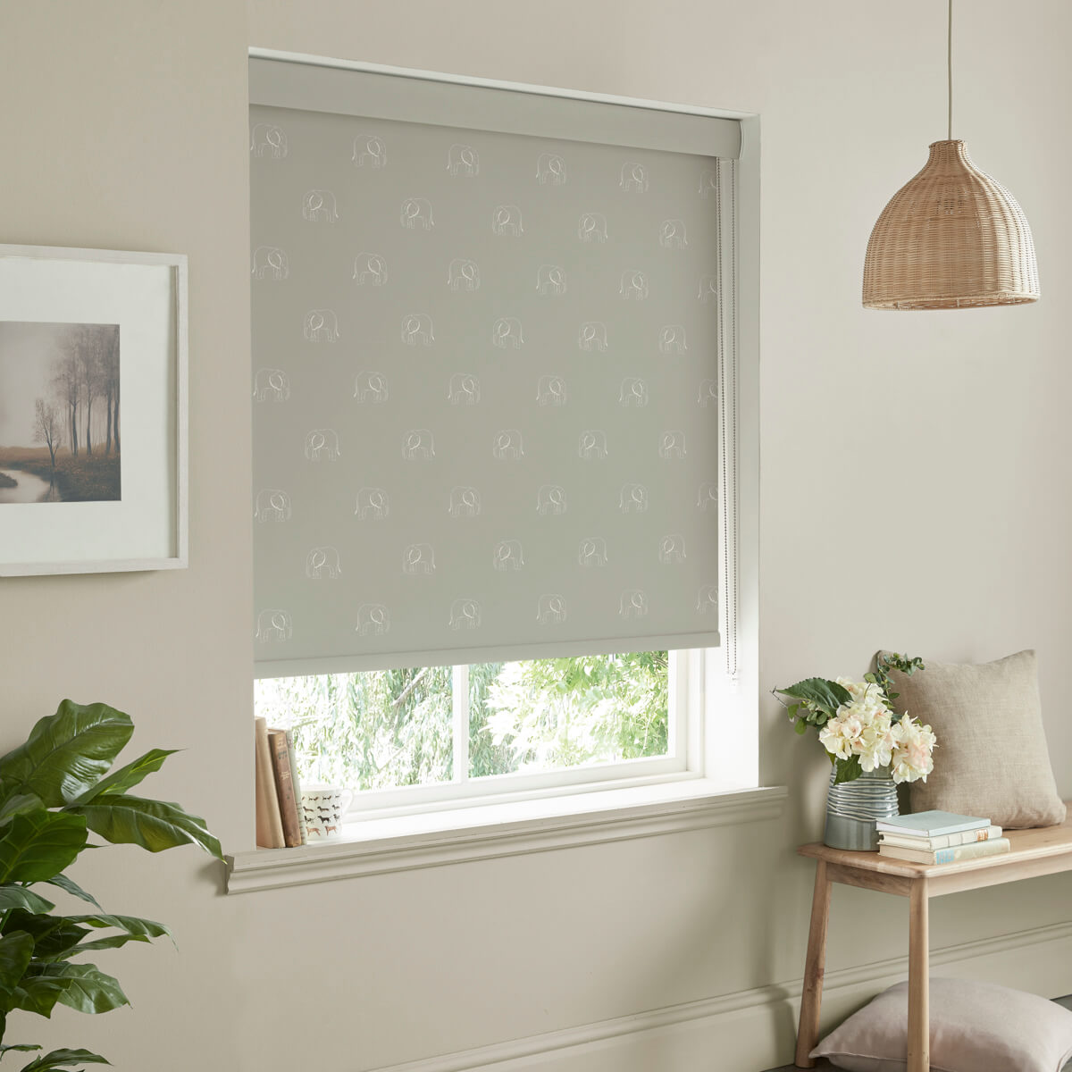 Elephant Sage Roller Blind Sample