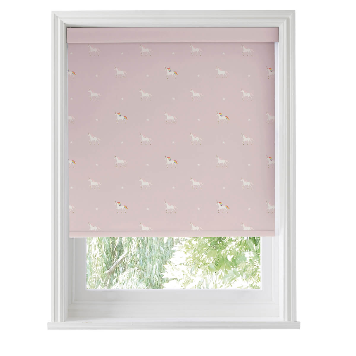 Unicorn Soft Pink Roller Blind Sample