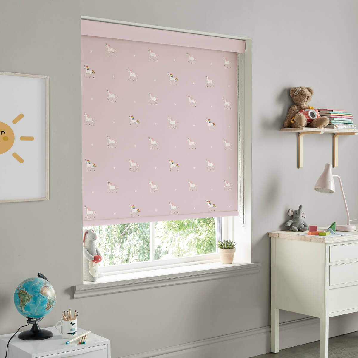 Unicorn Soft Pink Roller Blind Sample
