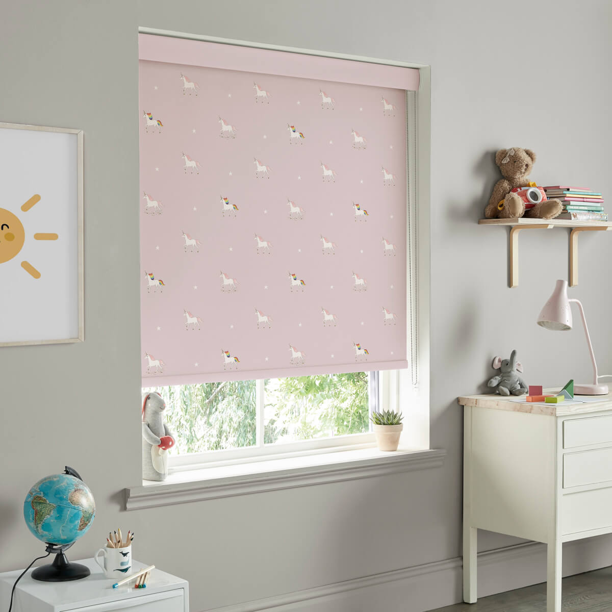 Unicorn Soft Pink Made to Measure Roller Blind