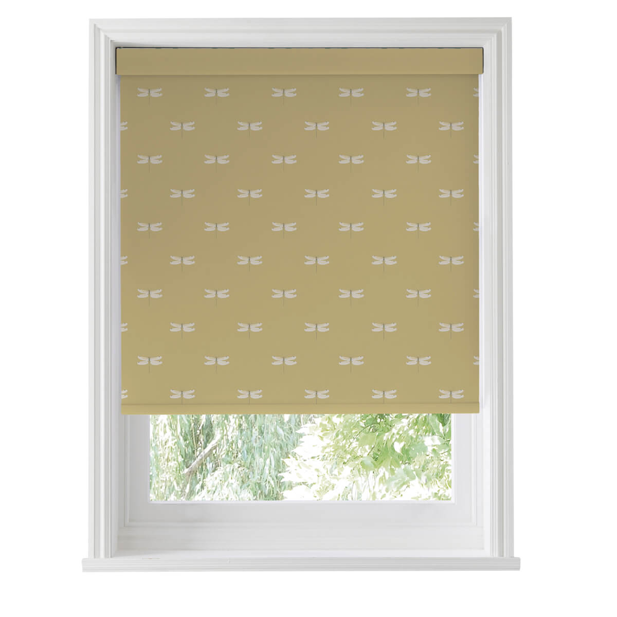 Dragonfly Deep Mustard Made to Measure Roller Blind