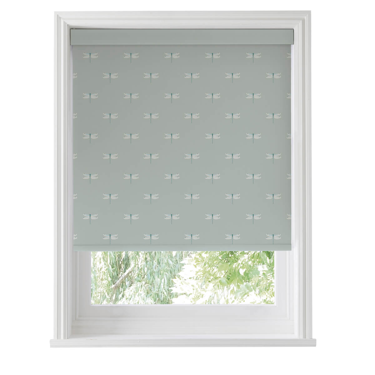 Dragonfly Grey Blue Made to Measure Roller Blind