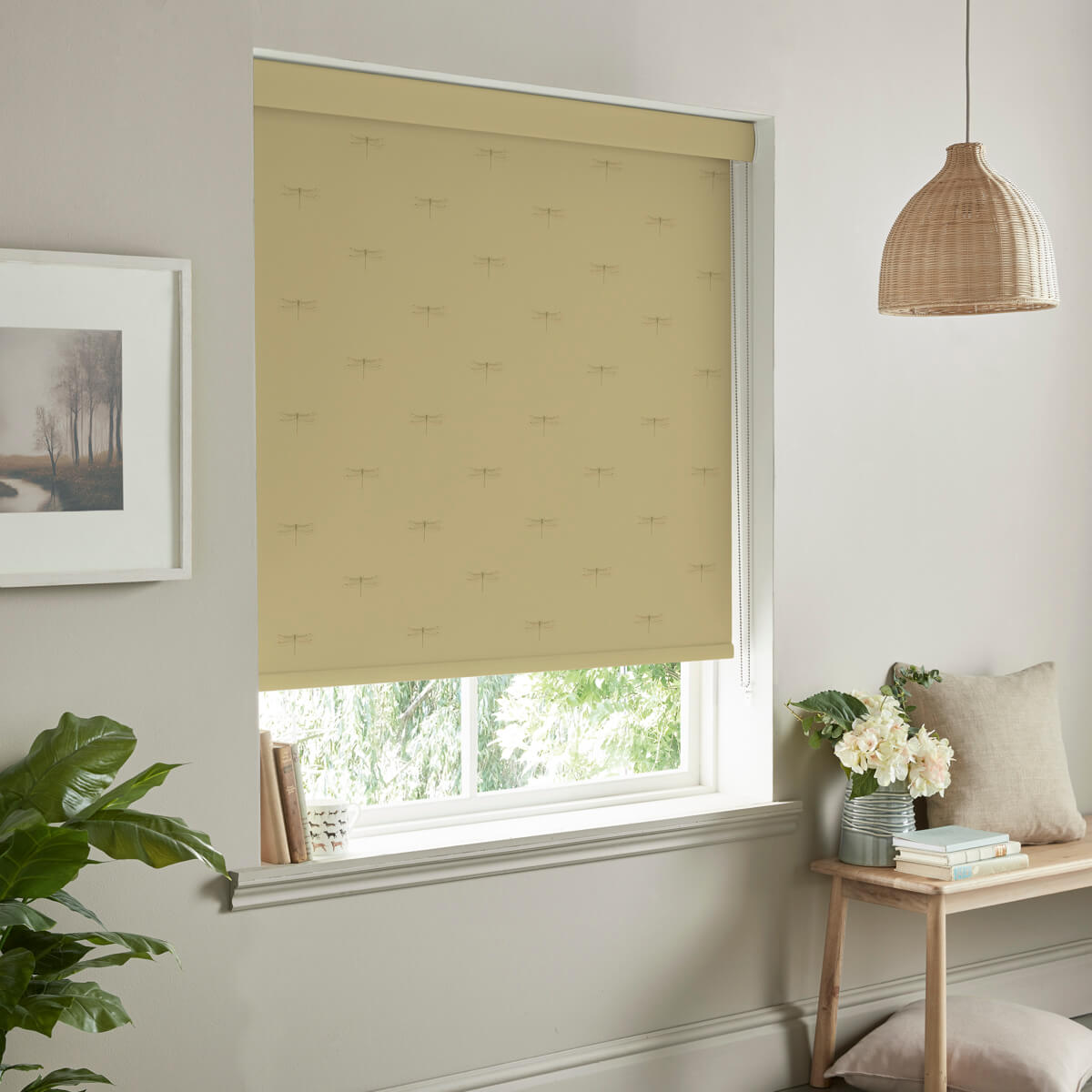 Dragonfly Ochre Made to Measure Roller Blind