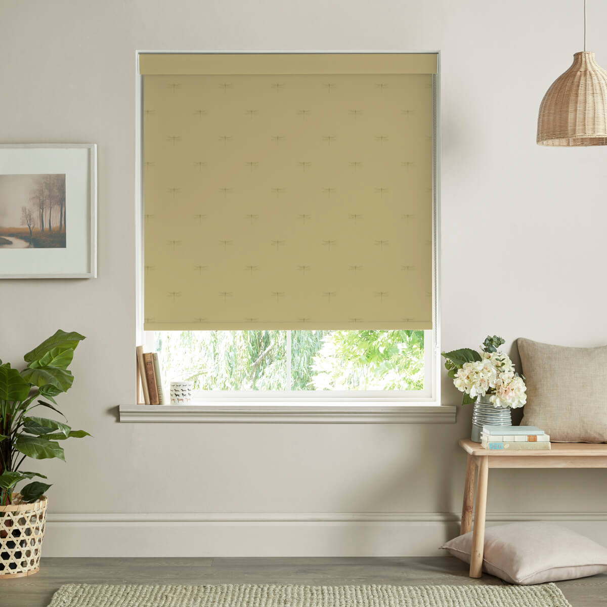 Dragonfly Ochre Made to Measure Roller Blind