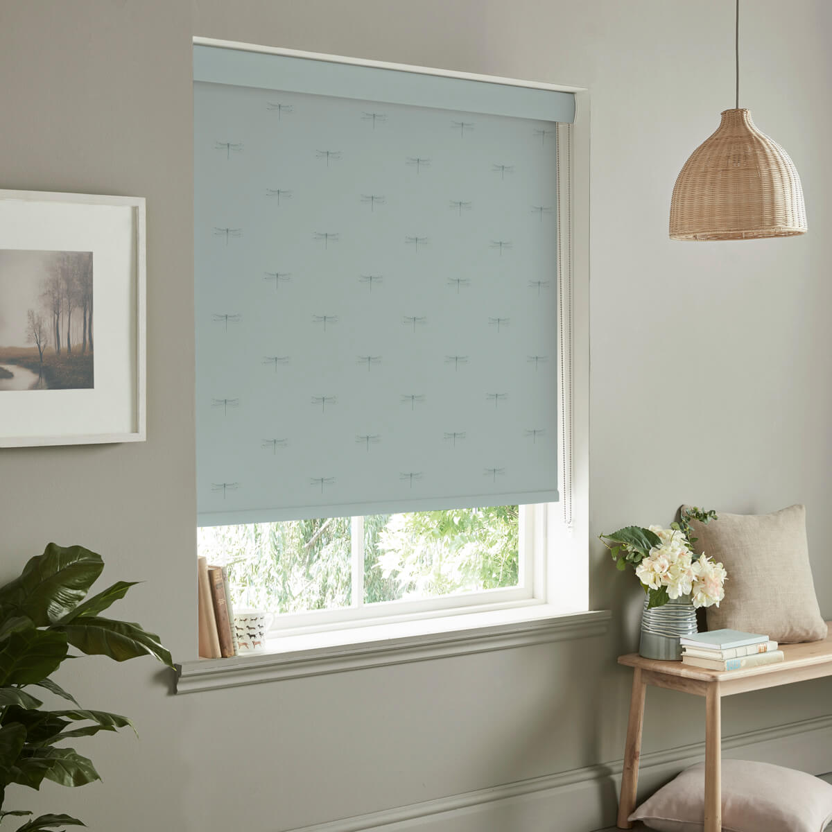 Dragonfly Teal Made to Measure Roller Blind