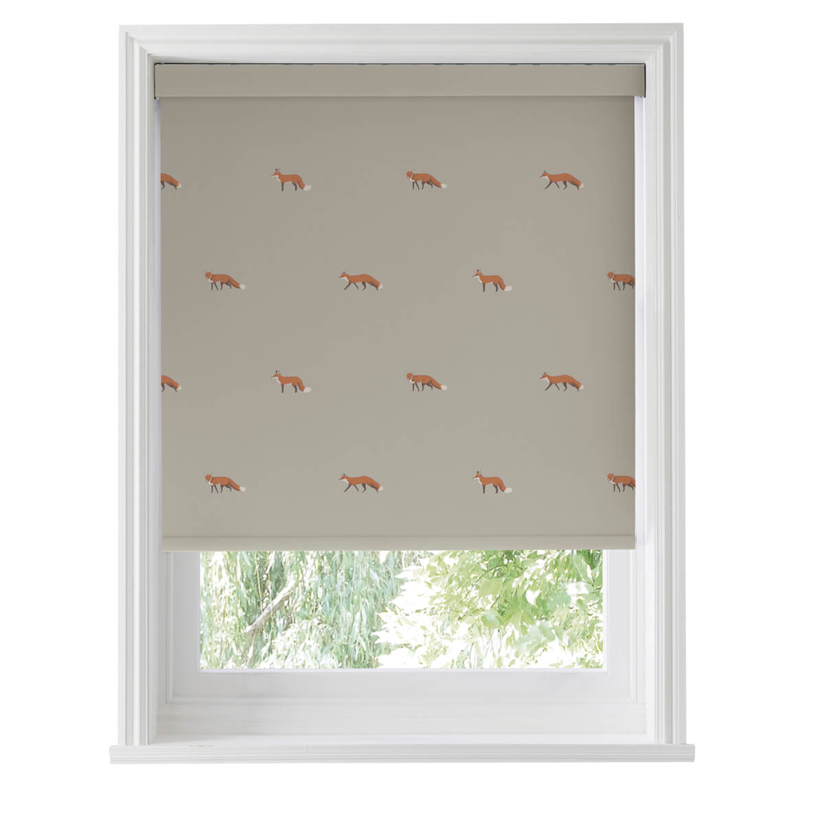 Foxes Soft Linen Roller Blind Sample