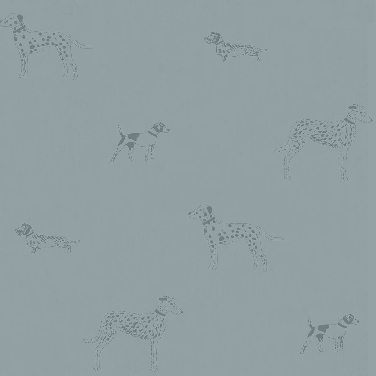 Fetch Teal Curtains/Roman Blind Sample by Sophie Allport