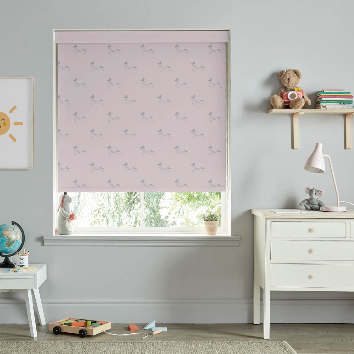 Fairground Ponies Soft Pink Made to Measure Roller Blind